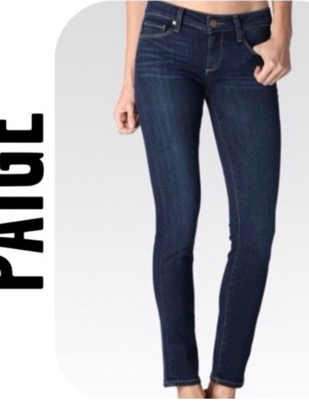 PAIGE Skyline Ankle Peg Skinny Dark Wash Jeans for Women Size 29